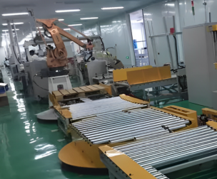 Fuwei pintar robot menyedari penyelesaian baru untuk memuatkan dan memunggah palet garis pemasangan automatik