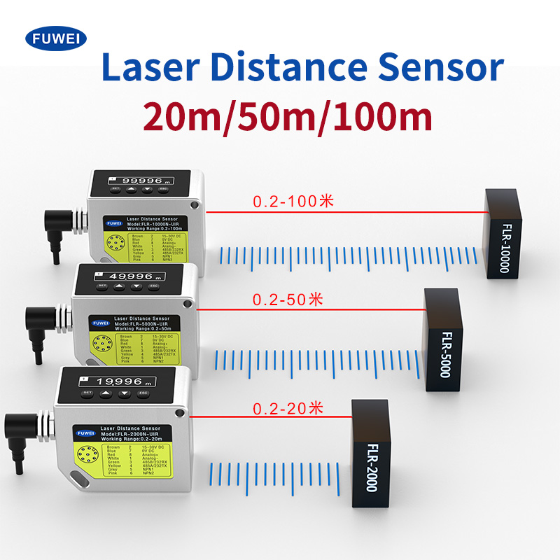 Sensor jarak laser 100 meter flr-10000n-uir